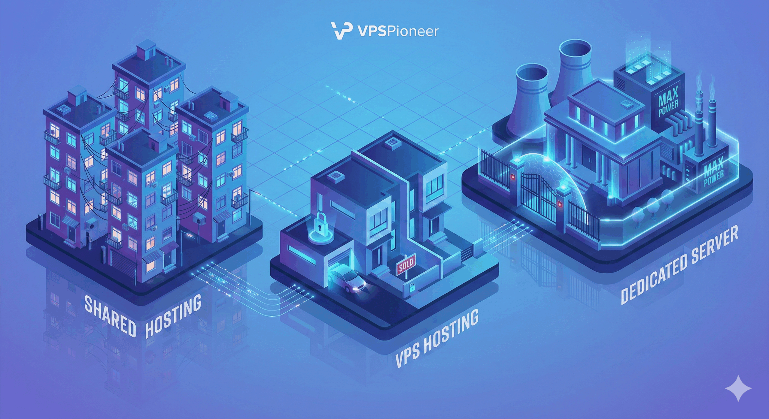 shared hosting vs vps hosting vs dedicated server